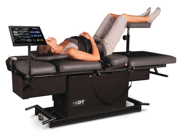 lady on spinal decompression table